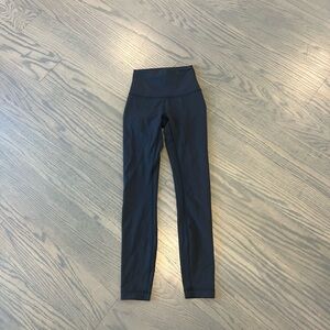 Black Lululemon Wunder Train Leggings 25 inch